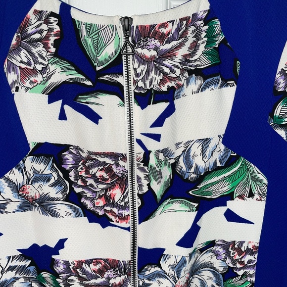 French Connection Bonita Floral Stripe Shift Dress - Picture 6 of 8